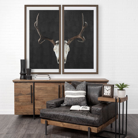 Deer Skull Diptych Wall Art by Chris Dunker