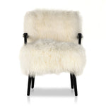 Ashland Armchair-Mongolia Cream Fur/Drifted Matte Black Furniture
