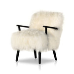 Ashland Armchair-Mongolia Cream Fur/Drifted Matte Black Furniture