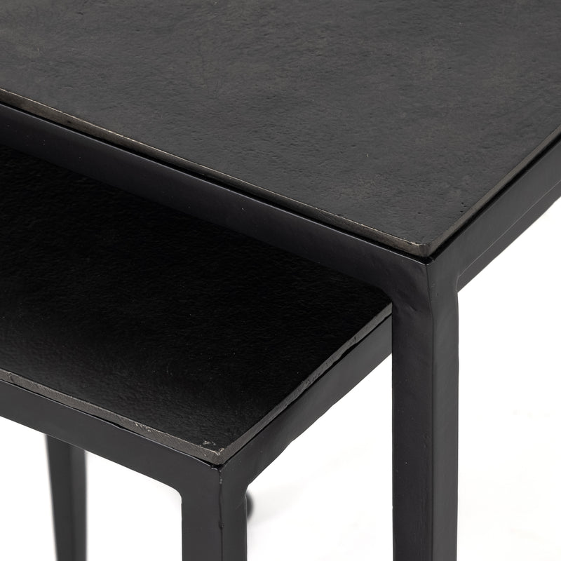Dalston Nesting End Tables-Raw Black