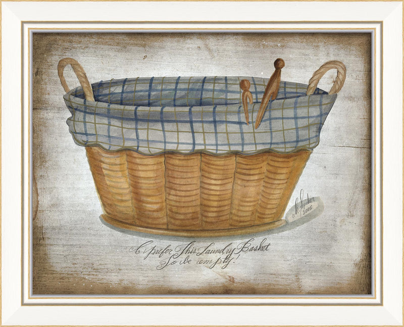 KI Blue Laundry Basket Wall Art