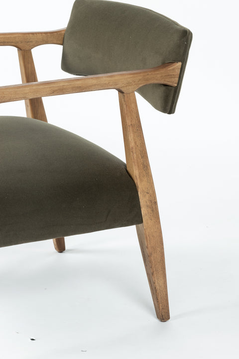 Tyler Arm Chair-Modern Velvet Loden