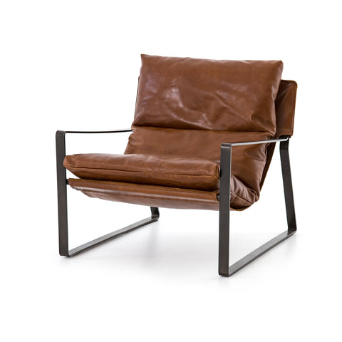 Emmett Leather Sling Chair - Dakota Tobacco