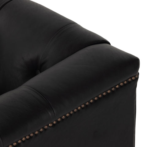 Maxx Leather Swivel Chair - Heirloom Black