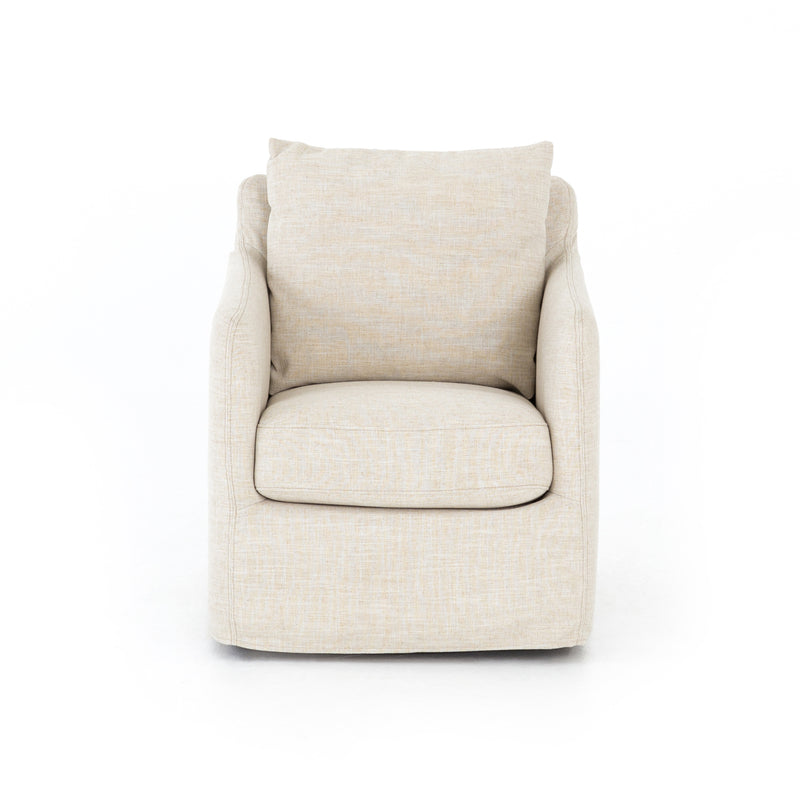 Banks Swivel Chair-Cambric Ivory Furniture