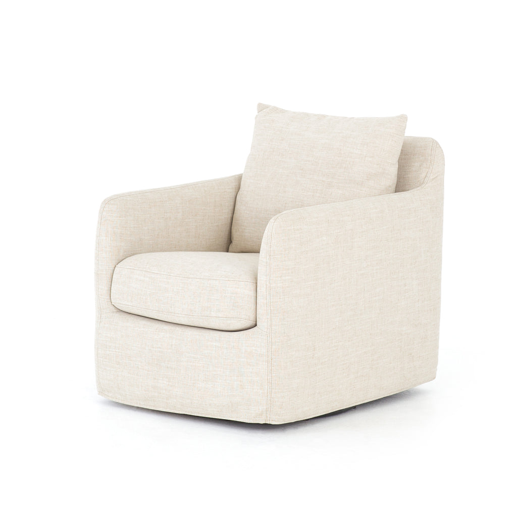 Banks Swivel Chair-Cambric Ivory Furniture