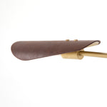 Astrid Floor Lamp-Dark Brown Leather Lighting