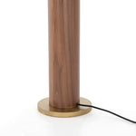 Astrid Floor Lamp-Dark Brown Leather Lighting