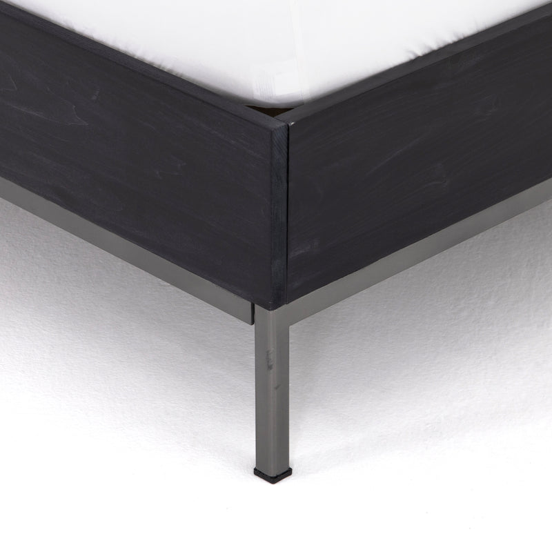 Trey Bed - Black Wash Poplar