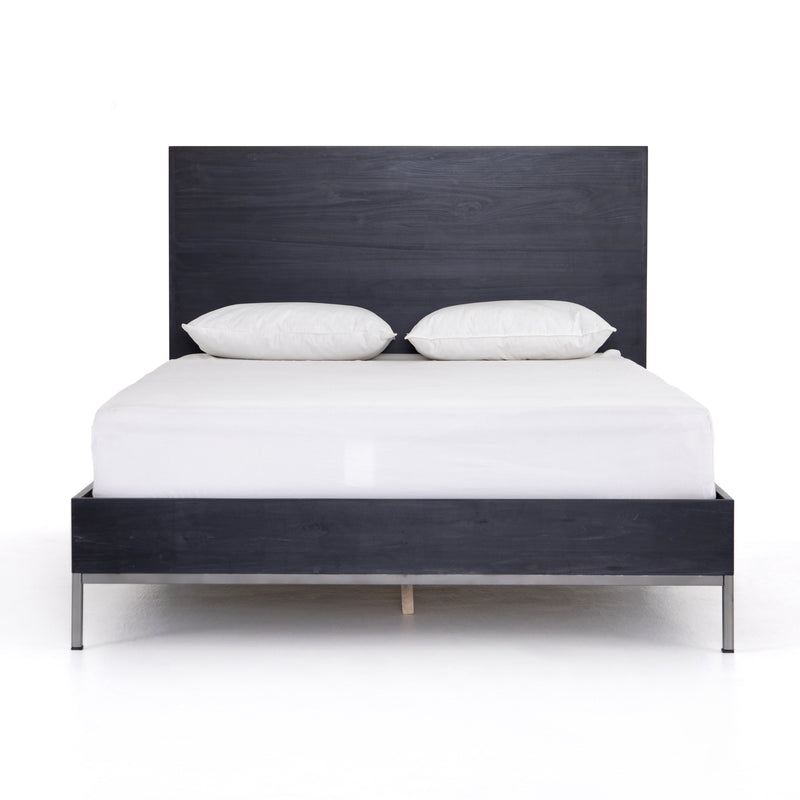 Trey Bed - Black Wash Poplar