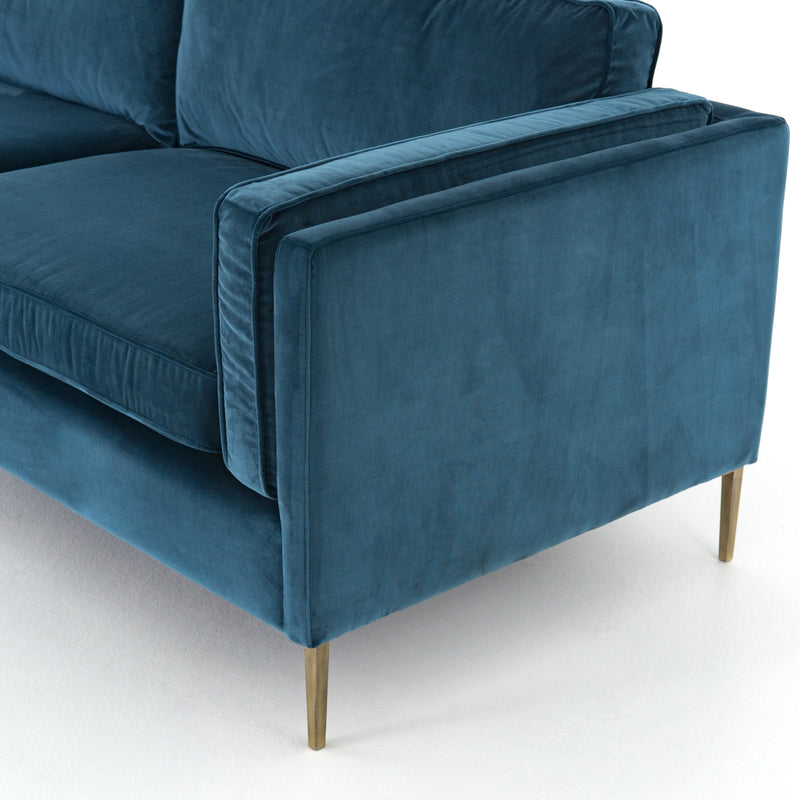 Emery Velvet Sofa - Sapphire Bay