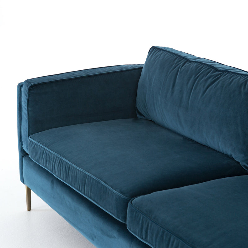 Emery Velvet Sofa - Sapphire Bay
