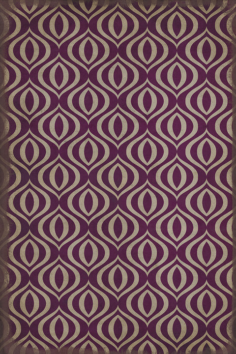 Pattern 15 "Purple Haze" Vinyl Floorcloth