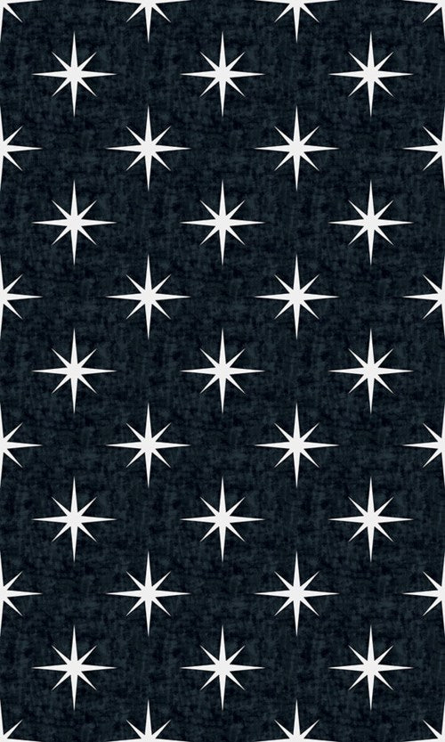 C+H Designs "Starry Night" Vinyl Floorcloth Vinyl Floorcloths 24x36: 36x60