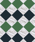 C+H Designs "Cafe Verde" Vinyl Floorcloth Vinyl Floorcloths 24x36: 36x60