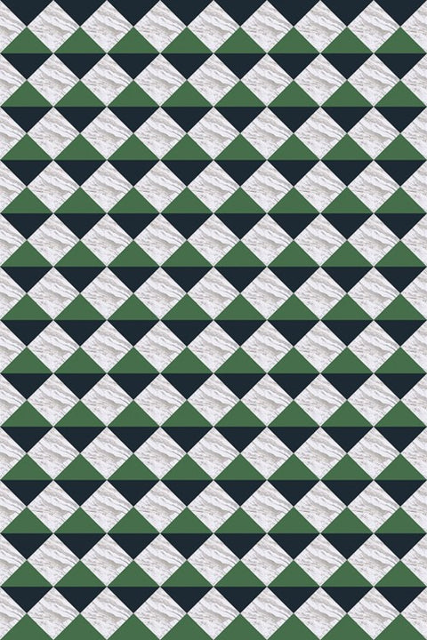 C+H Designs "Cafe Verde" Vinyl Floorcloth Vinyl Floorcloths 24x36: 96x144