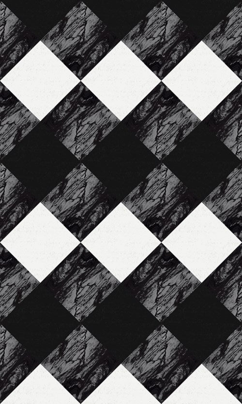 C+H Designs "House Of Gray" Vinyl Floorcloths Vinyl Floorcloths 24x36: 36x60