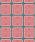 C+H Designs "Red Letter" Vinyl Floorcloth Vinyl Floorcloths 24x36: 36x60