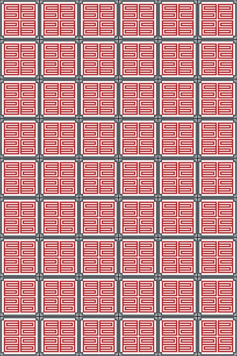 C+H Designs "Red Letter" Vinyl Floorcloth Vinyl Floorcloths 24x36: 72x108