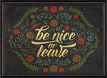 Happy Thoughts Wall Art: Be Nice or Leave