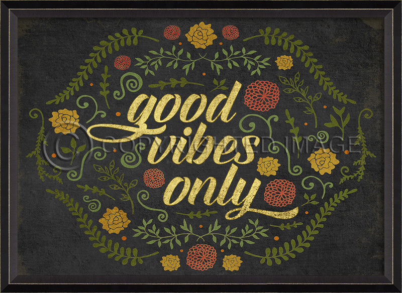 Happy Thoughts Wall Art: Good Vibes Only