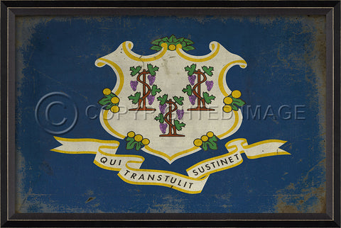Connecticut State Flag Wall Art