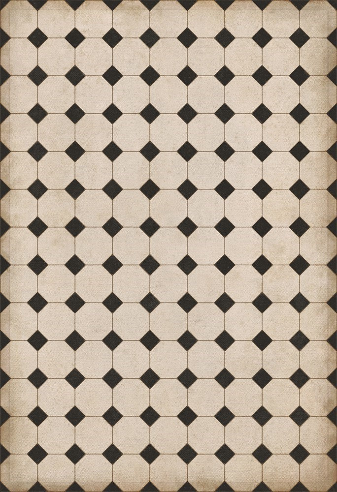 Williamsburg Octagons "Adams" Vinyl Floorcloth
