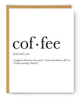 Coffee Definition Greeting Card - Gifts for coffee lovers
