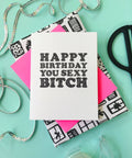 Happy Birthday You Sexy Bitch + Funny Letterpress Greeting Card + Best Friends