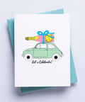 Let's Celebrate + Champagne Moto Greeting Card + Wedding + Promotion + Anniversary + Congratulations + Engagement