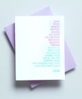 New Baby Smell Letterpress Greeting Card + Barf + Poop + Binkies + Bottles + Boobs + Baby Shower Card