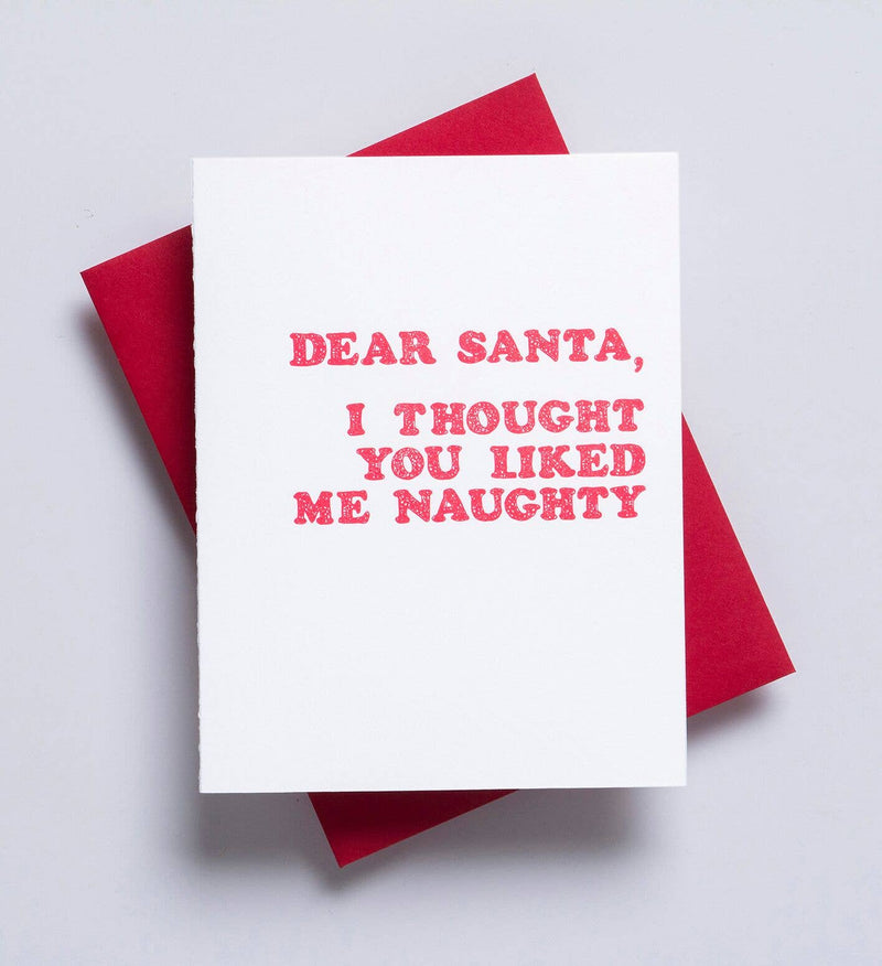 Dear Santa Letterpress Greeting Card