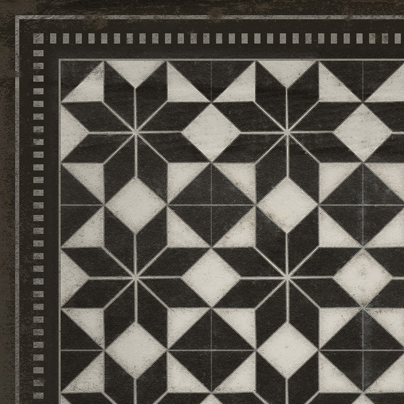 Pattern 20 "Stargazer" With Border Vinyl Floorcloth