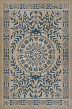 Pattern 40 "Isola Bella Squares" Vinyl Floorcloth