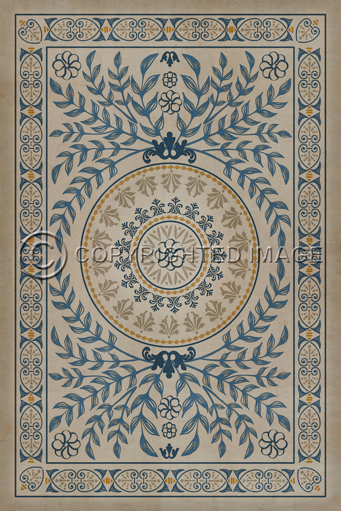 Pattern 40 "Villa dEste" Vinyl Floorcloth
