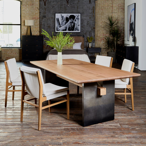 Brennan Dining Table, Dove Oak Furniture