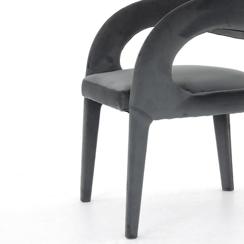 Hawkins Dining Chair Charcoal Velvet
