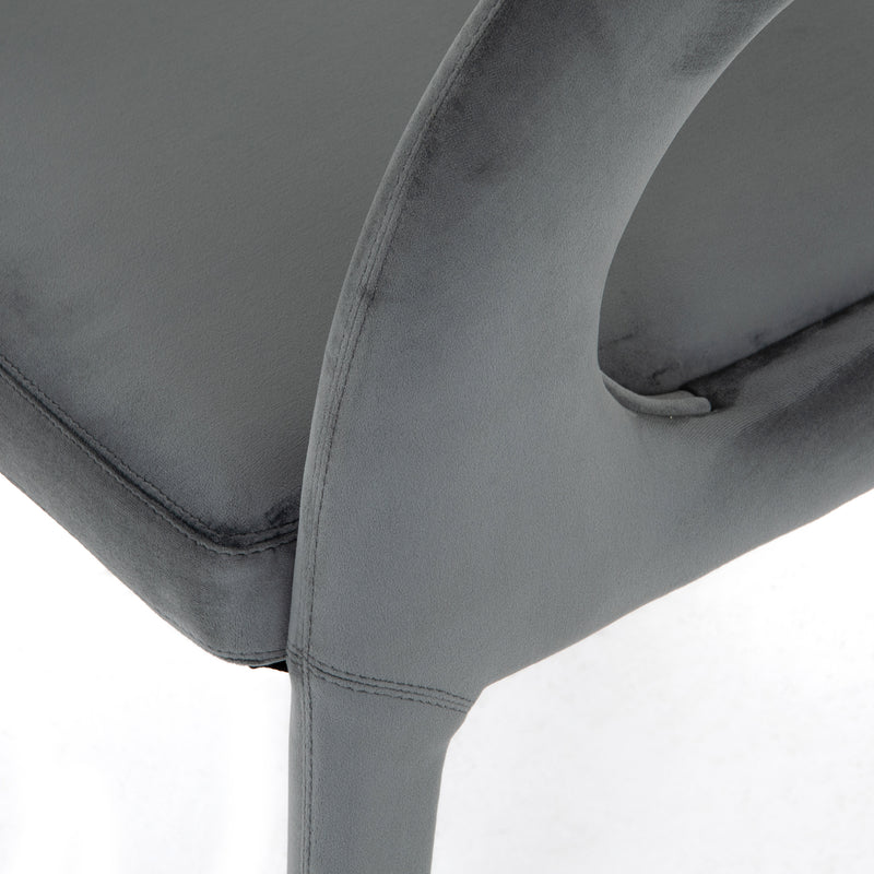 Hawkins Dining Chair Charcoal Velvet