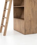 Bane Bookshelf with Ladder - Smoked Pine Furniture