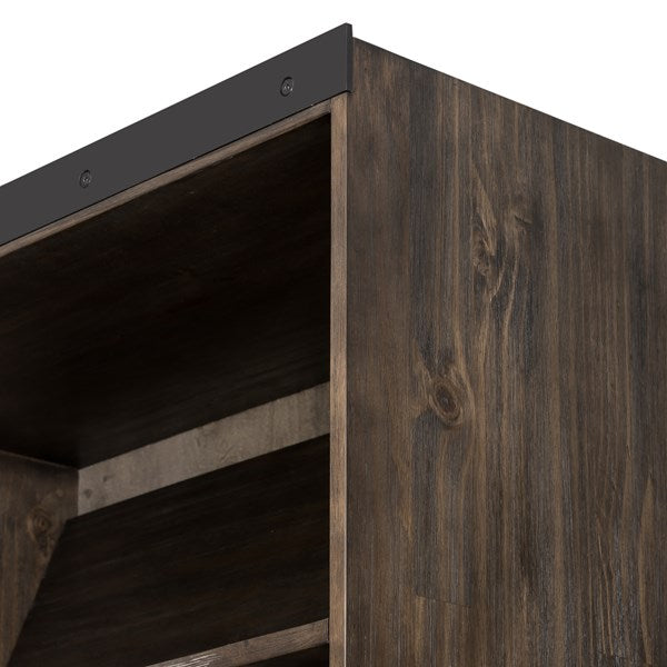 Bane Bookshelf with Ladder - Dark Charcoal Furniture