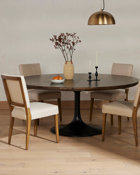Powell Dining Table English Brown Oak
