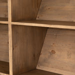 Bane Double Bookshelf with Ladder - Smoked Pine Furniture