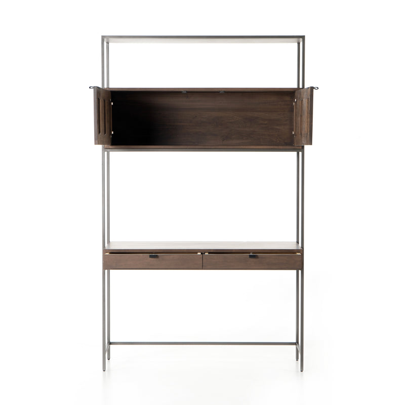 Trey Modular Wall Desk-Auburn Poplar