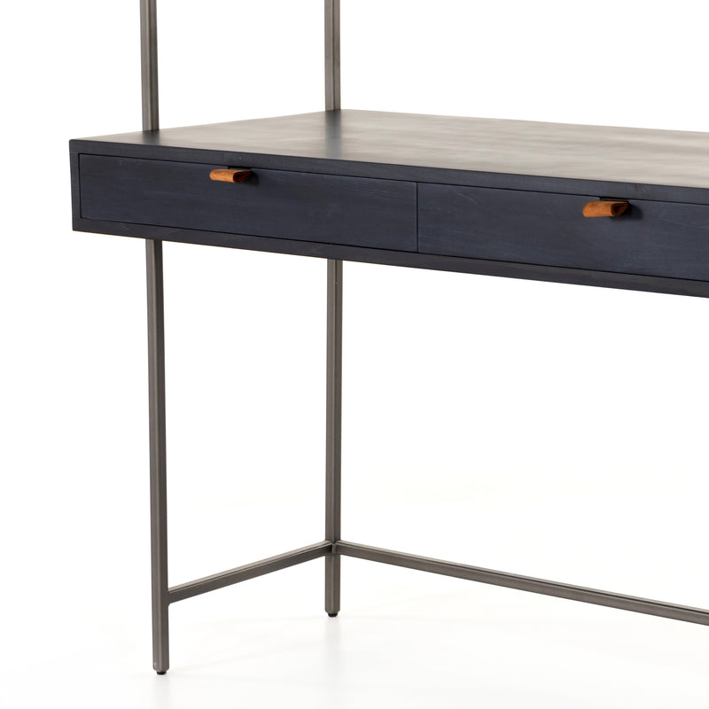 Trey Modular Wall Desk-Black Wash Poplar