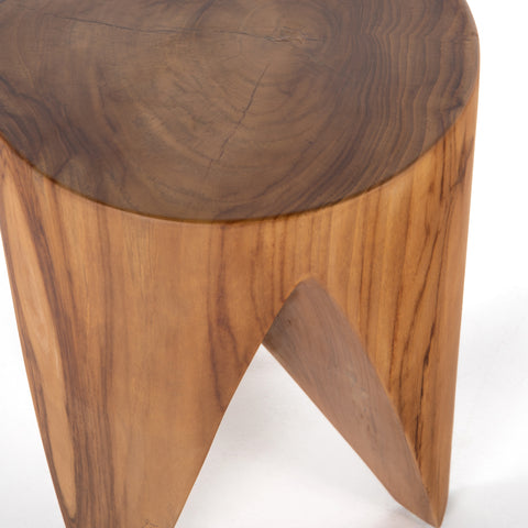Petros Outdoor End Table - Natural Teak