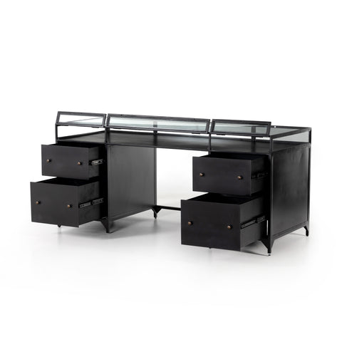 Shadow Box Executive Desk, Black