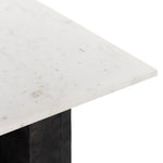 Terrell End Table - Raw Black/White Marble