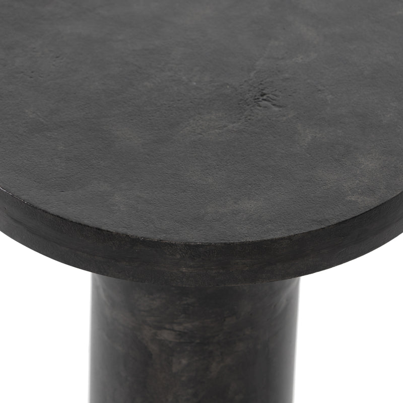 Gino End Table-Raw Black