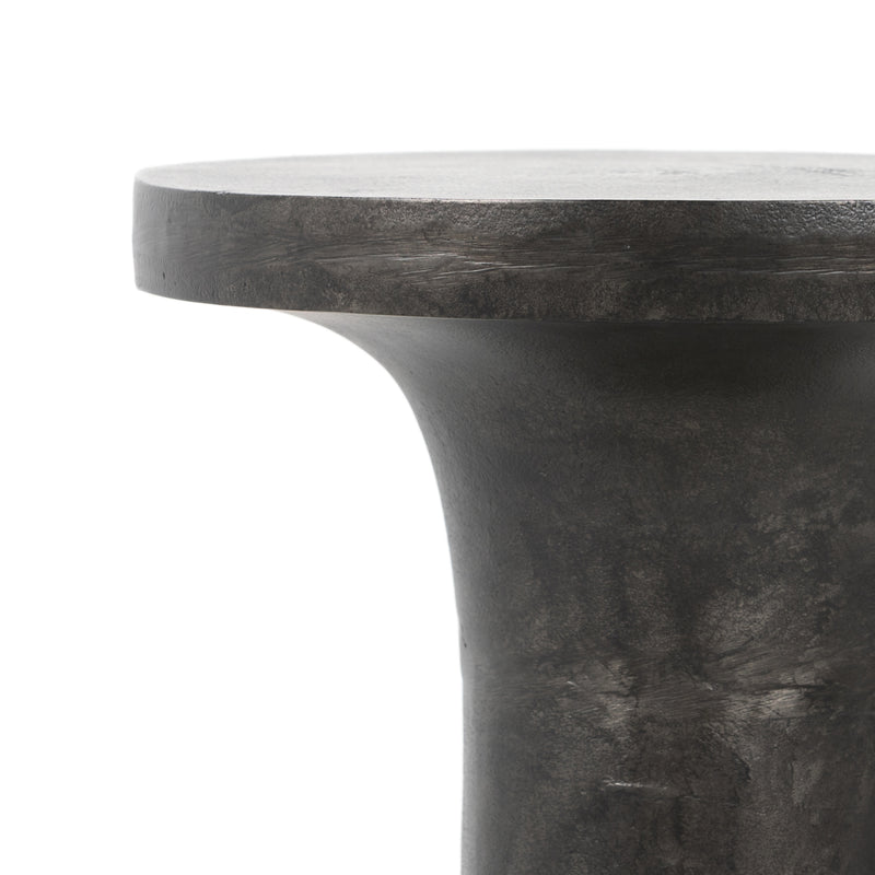 Gino End Table-Raw Black