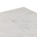 Indira Kitchen Island - Smoked Acacia/White Marble